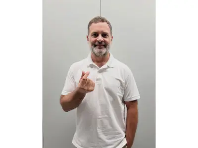 Rahul Gandhi marks Friendship Day with viral Korean finger heart gesture