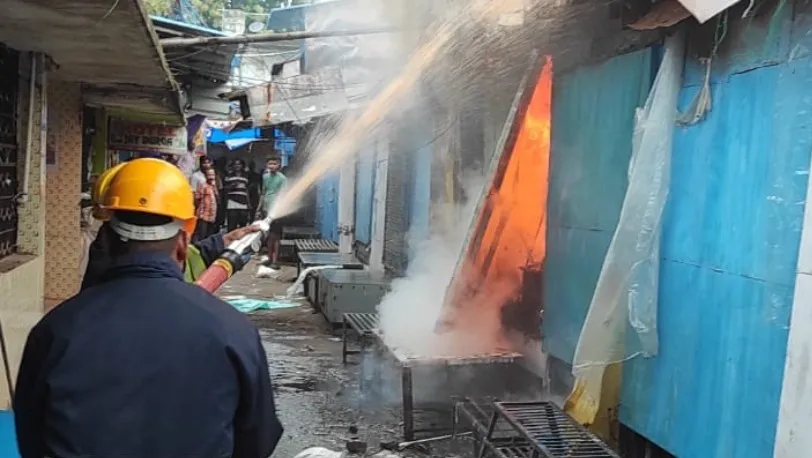 Bhubaneswar Unit-1 market fire: Two shops gutted in blaze
