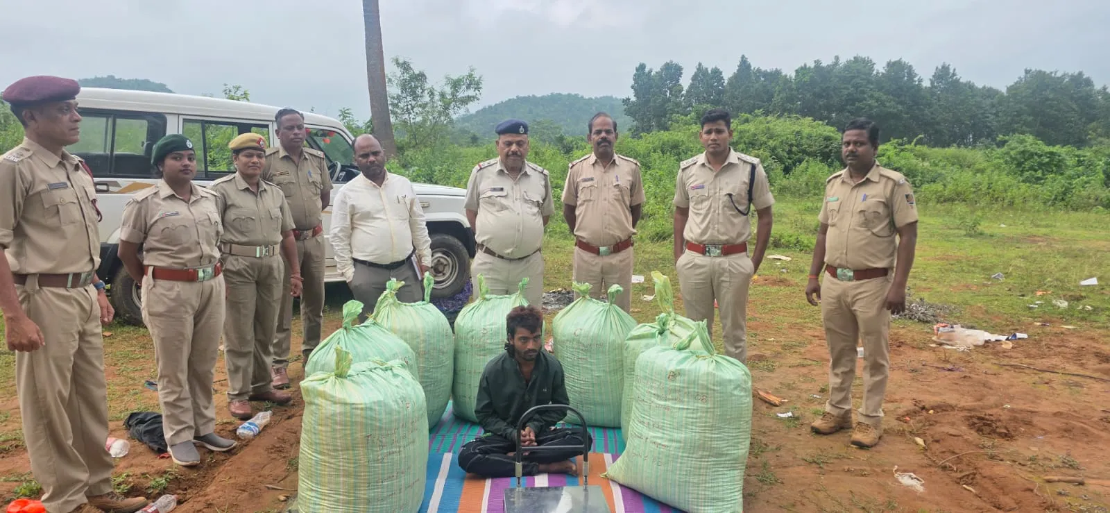 Kandhamal: 175.7 kg ganja seized, one arrested in Tikabali police raid

