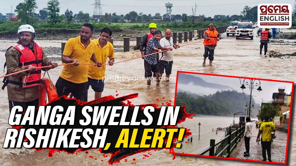 Ganga Water Level Rises in Uttarakhand’s Rishikesh Amid Heavy Rains; SDRF, Police Deployed at Ghats