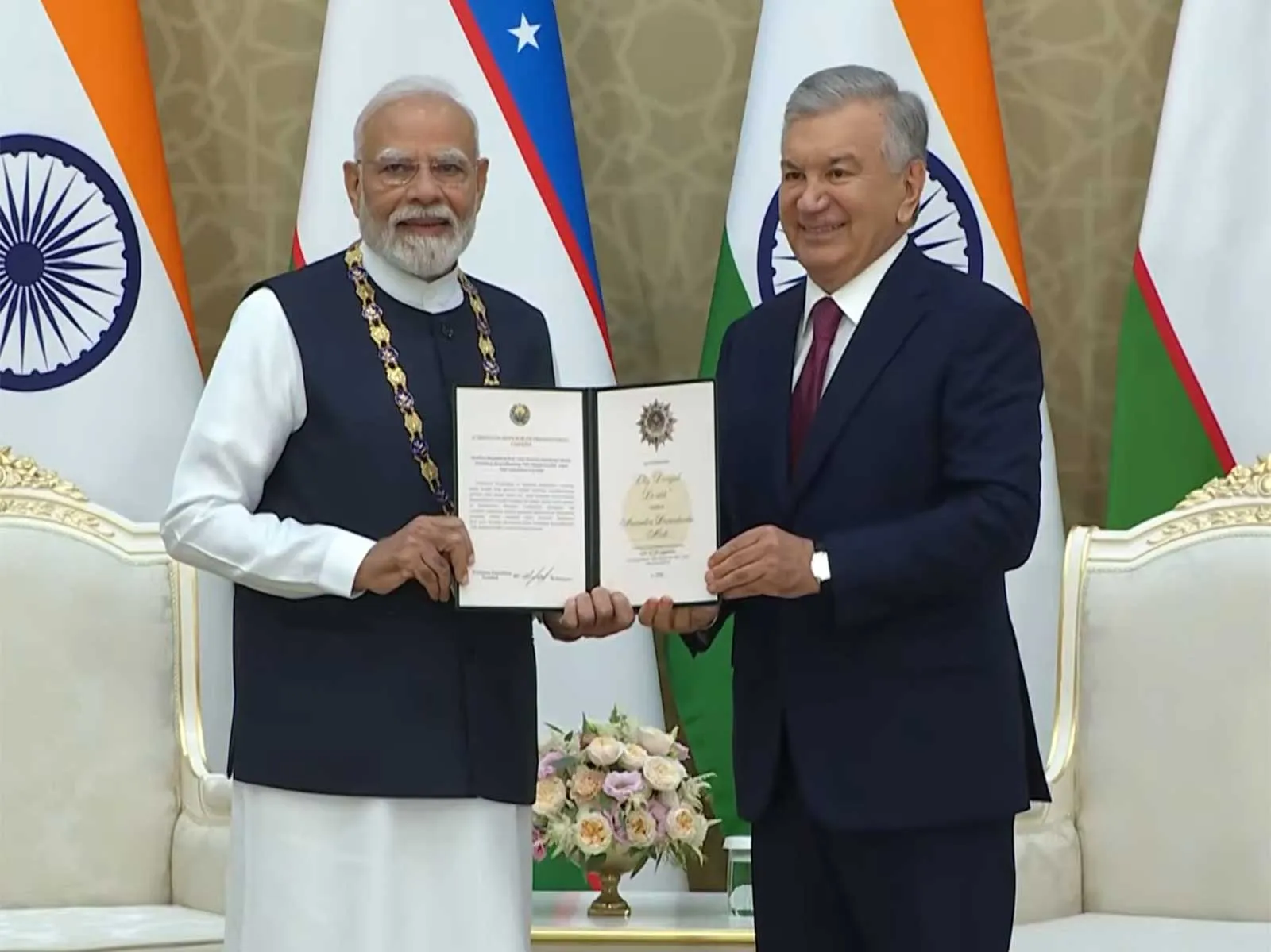 PM Modi receives Uzbekistan's top State honour 'Oliy Darajali Dustlik'
