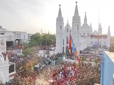 Velankanni Church Annual Feast Commences with Colorful Flag Hoisting and Procession in Tamil Nadu
