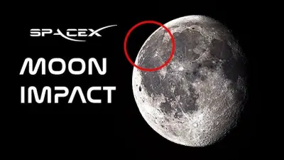 Spent Rocket Segment From SpaceX Hits Lunar Surface creates a New crater