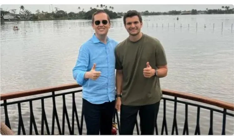 Trump’s Son-in-Law Michael Boulos Takes Rainy Houseboat Ride in Kerala’s Alappuzha