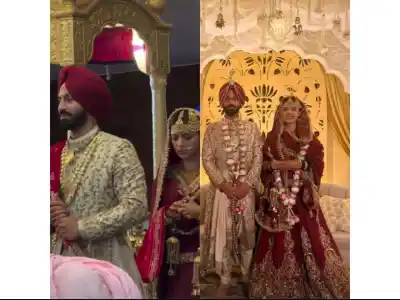 Cricketer Ramandeep Singh marries TV actor Charlie Chauhan in traditional Punjabi ceremony