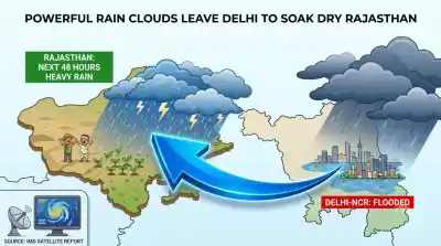 Intense Downpour Leaves NCR Heading for Rajasthan — What Meteorologists say About the Next 48 Hours