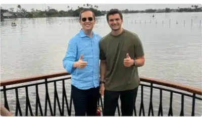 Trump’s Son-in-Law Michael Boulos Takes Rainy Houseboat Ride in Kerala’s Alappuzha