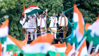 Odisha: Dharmendra Pradhan leads Tiranga Yatra in Sambalpur ahead of Independence Day