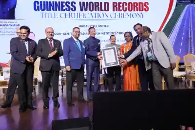 Jindal Steel builds world’s longest steel slag road, sets Guinness World Record