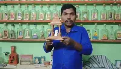 Tiny Ganesh Pandal made from waste materials captivates attention in Odisha