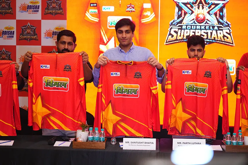 Rourkela Superstars present official team colours for upcoming Odisha T20 League CM Trophy Matches
