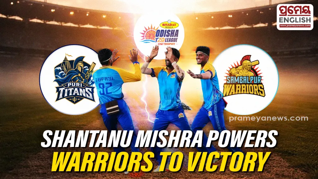 Sambalpur Warriors crush Puri Titans by eight wickets following brilliant knock by Shantanu Mishra