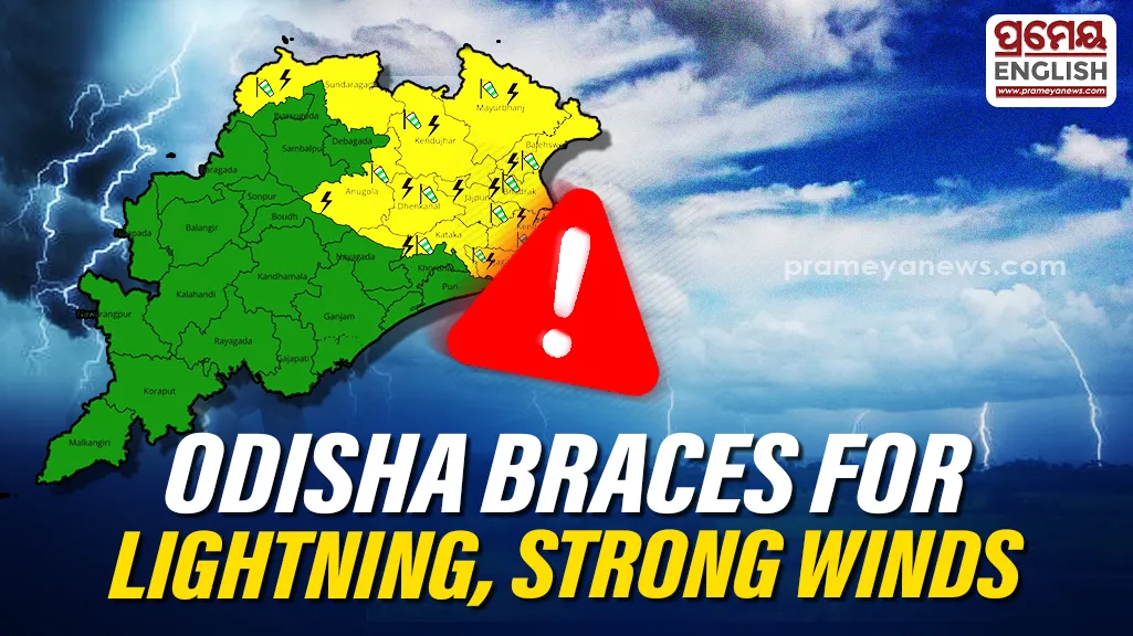 Odisha Weather Alert: Yellow Warning in 11 Districts for Lightning, Thunderstorms & Gusty Winds