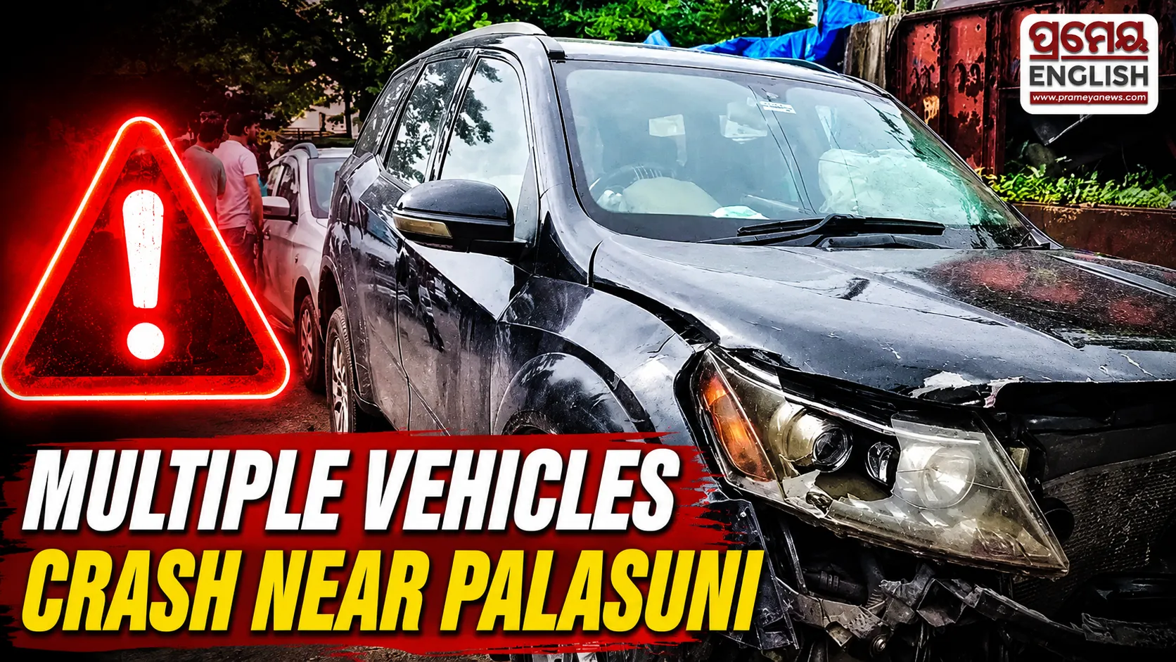 Multiple-vehicle crash near Palasuni flyover in Bhubaneswar, Four critically injured