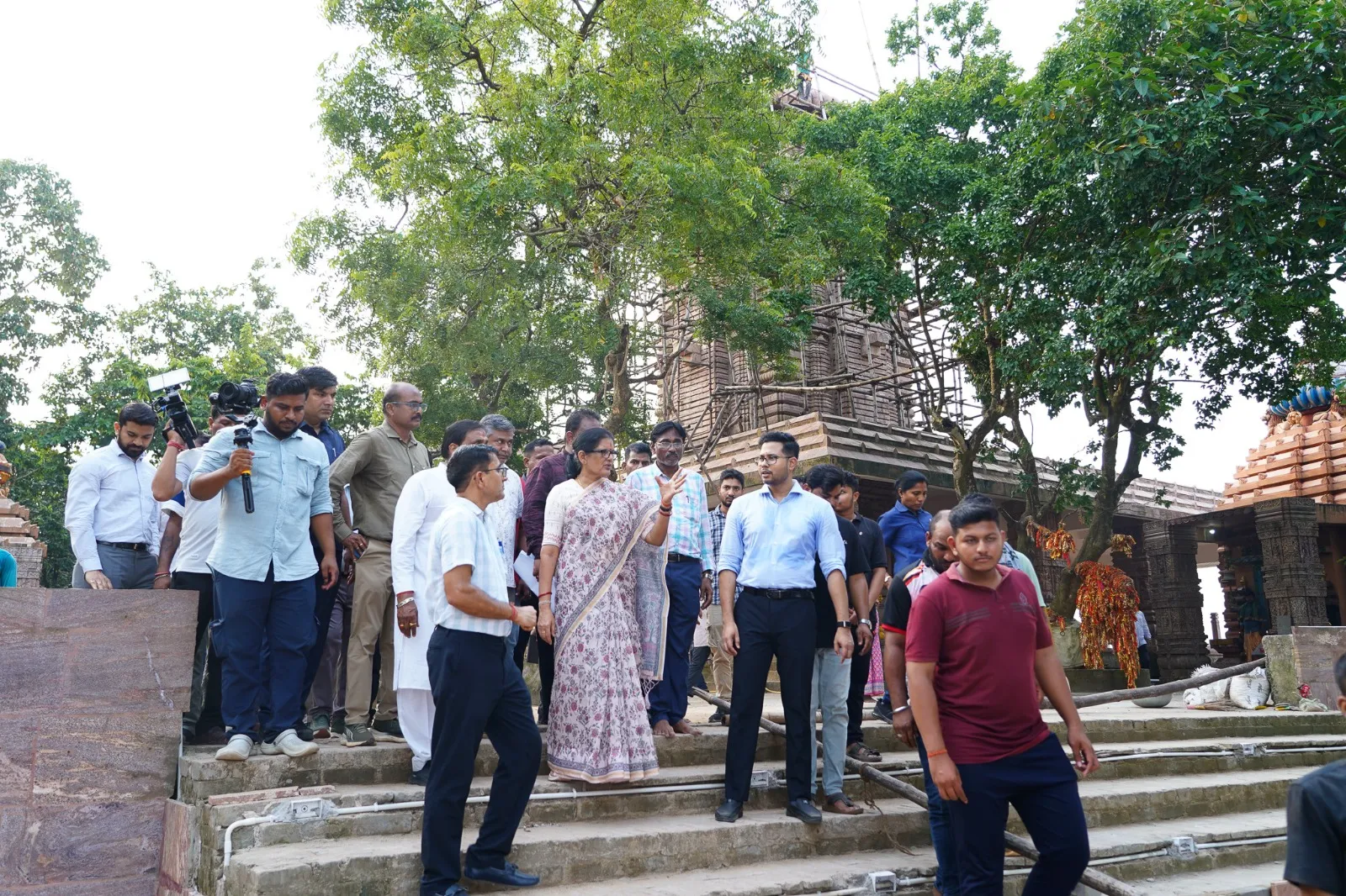 Odisha: Deputy CM Pravati Parida visits Shikhar Chandi, reviews temple development works ahead of Navaratri

