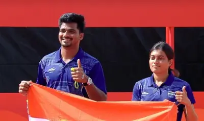 Indian archers Chikitha and Sahil clinch Mixed Team Gold over South Korea in a thrilling final