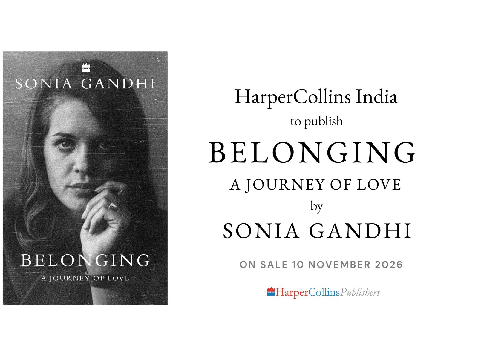 HarperCollins India to publish Sonia Gandhi's memoir on Nov 10
