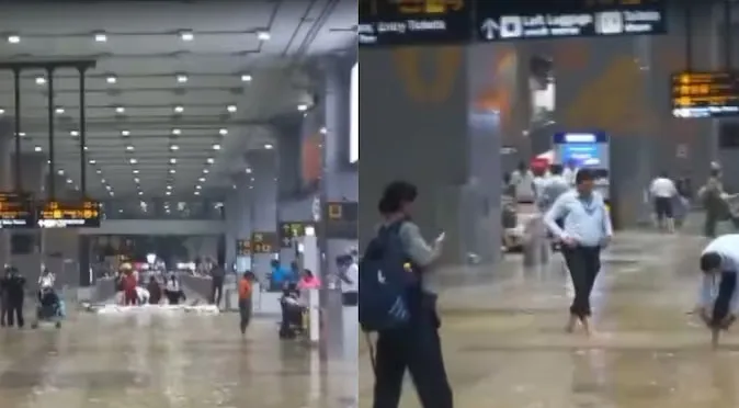 Delhi Airport Flooded After Sudden Downpour Halts Multiple Flights and Delays Passengers