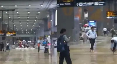 Delhi Airport Flooded After Sudden Downpour Halts Multiple Flights and Delays Passengers