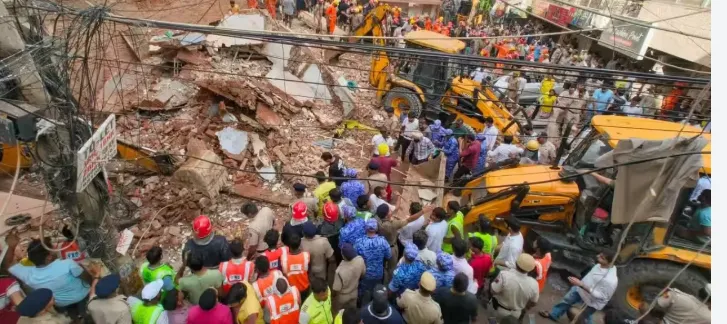 Delhi Building Collapse: Two Dead; Rekha Gupta, Amit Shah Take Stock, Rahul Gandhi Raises Hostel Concerns