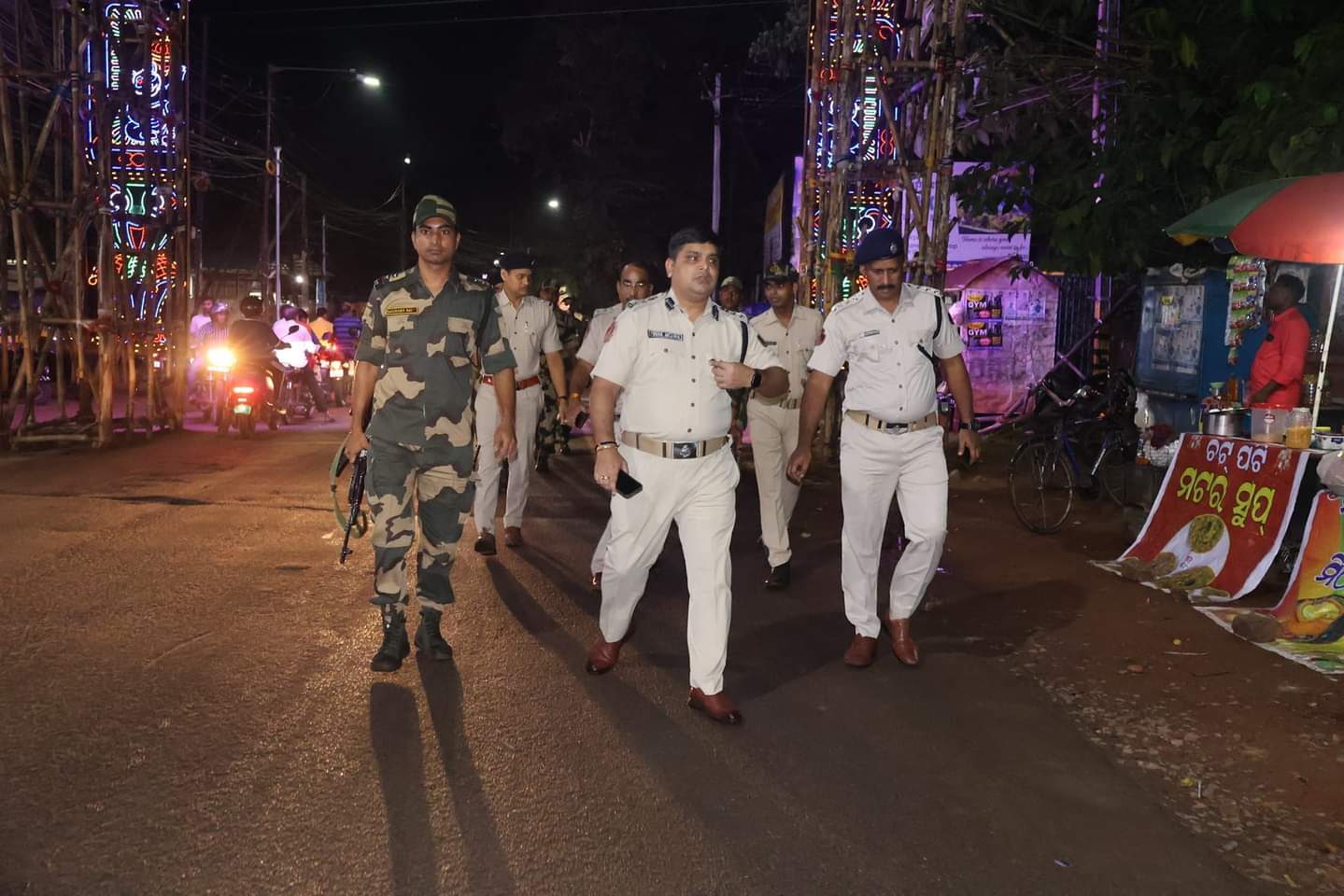 Odisha police conduct flag march in Bhubaneswar ahead of Durga Puja Festivities