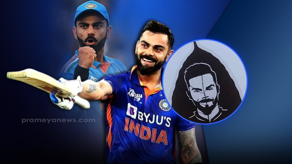 Cricket mania: Kohli-lover from Odisha crafts legend’s image on peepal leaf 