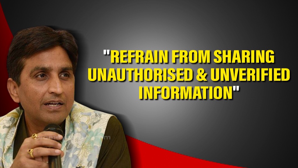 Kumar Vishwas urges media and citizens to act responsibly amid India-Pakistan tensions