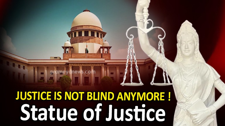 'New Statue of Justice' with eyes wide open: Supreme Court unveils; Justice is not blind anymore