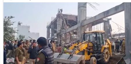 Under-construction building collapses at Kannauj Railway Station, dozens trapped