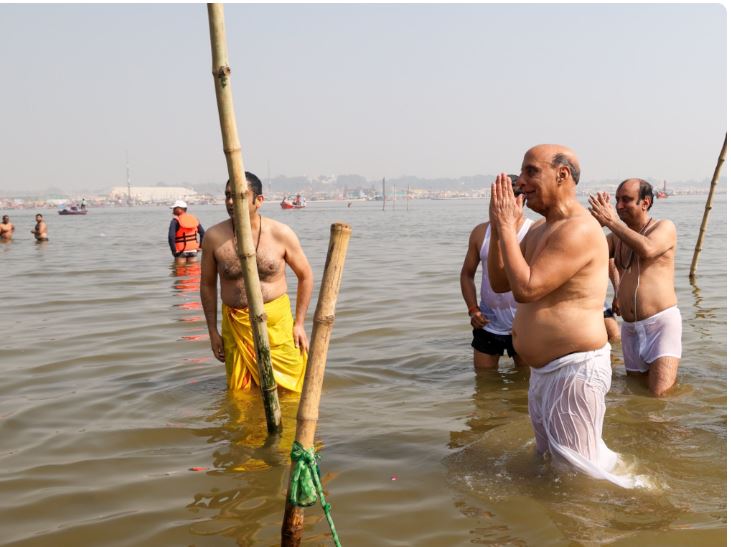 Maha Kumbh: "A Festival of Indian Culture," says Rajnath Singh after taking dip at Triveni Sangam in Prayagraj