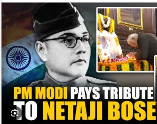 PM Modi pays tribute to Netaji Subhas Chandra Bose in Samvidhan Sadan