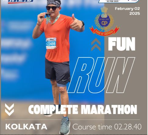 Dr. Satyajit Naik, IPS, shines at Apollo Tyres Kolkata Half Marathon