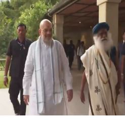 Home Minister Amit Shah joins Maha Shivratri celebrations at Isha Yoga Centre