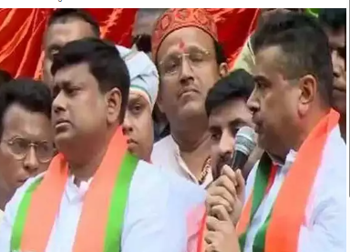 BJP protests in Kolkata over Murshidabad violence, teacher job scam