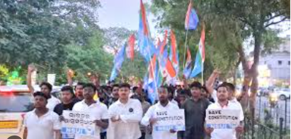 NSUI holds march in Bhubaneswar demanding justice and equality in Odisha