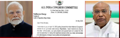 Kharge writes to PM Modi, urges all-party meeting on caste census