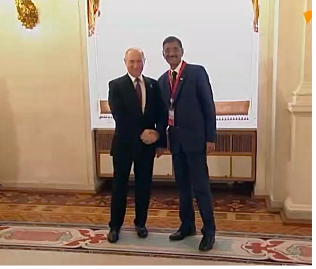 MoS Defence Sanjay Seth meets President Putin, expresses gratitude for Russia’s support against terrorism