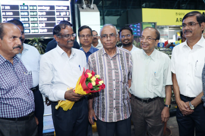 ISRO Chairman Dr. V. Narayanan arrives in Bhubaneswar