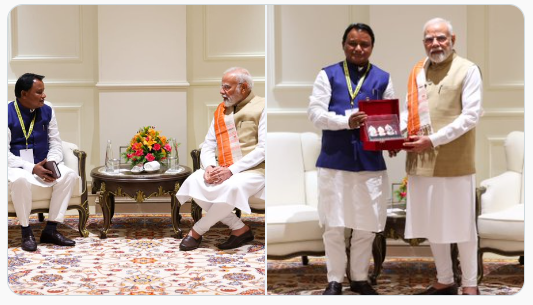 Odisha CM Mohan Majhi meets PM Modi, JP Nadda during Delhi visit