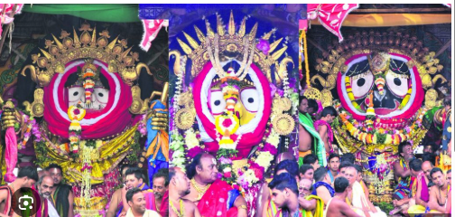 Devotion drenched the Grand Road of Puri during Suna Besha of Shree Jagannath and his siblings