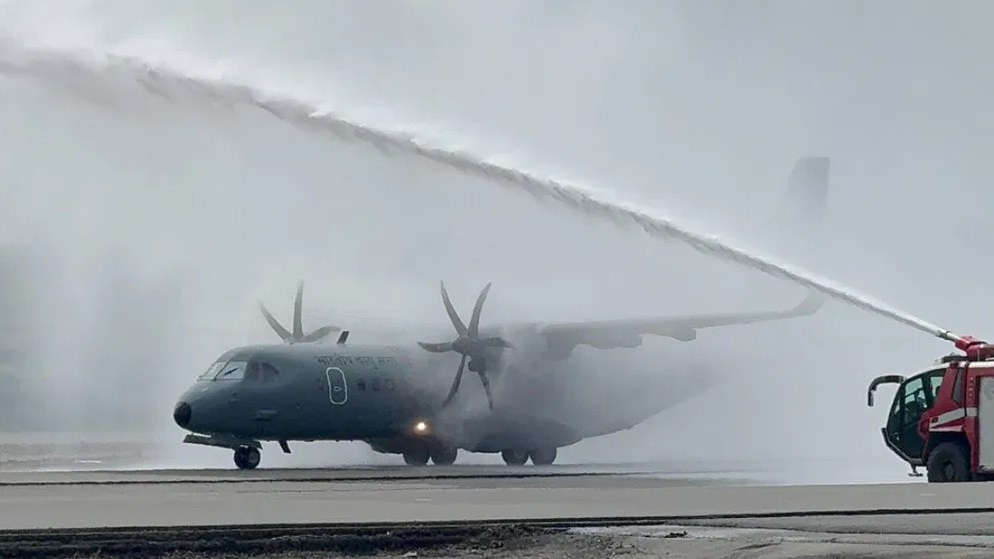 IAF C-295 plane lands at Navi Mumbai Airport, opening a new chapter in “Indian Aviation”