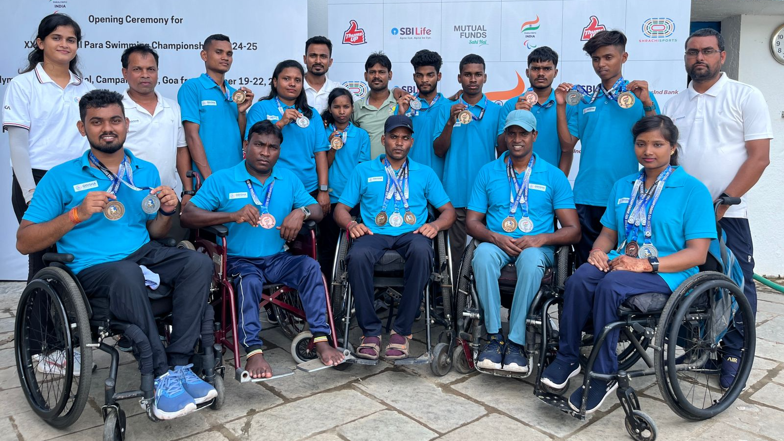 Odisha bags 26 medals and finished 7th in National Para Swimming meet