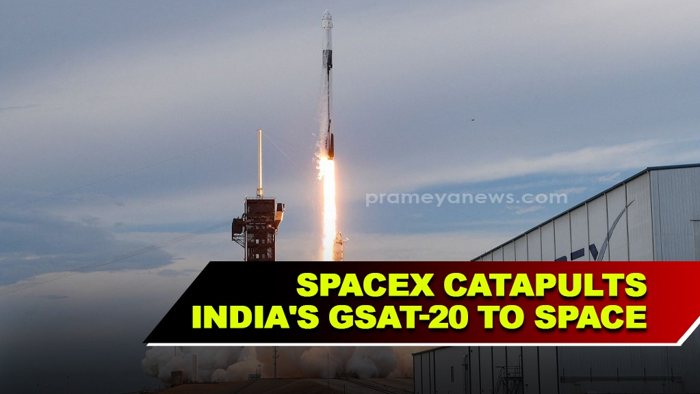 India’s GSAT-20 Satellite Launched by SpaceX