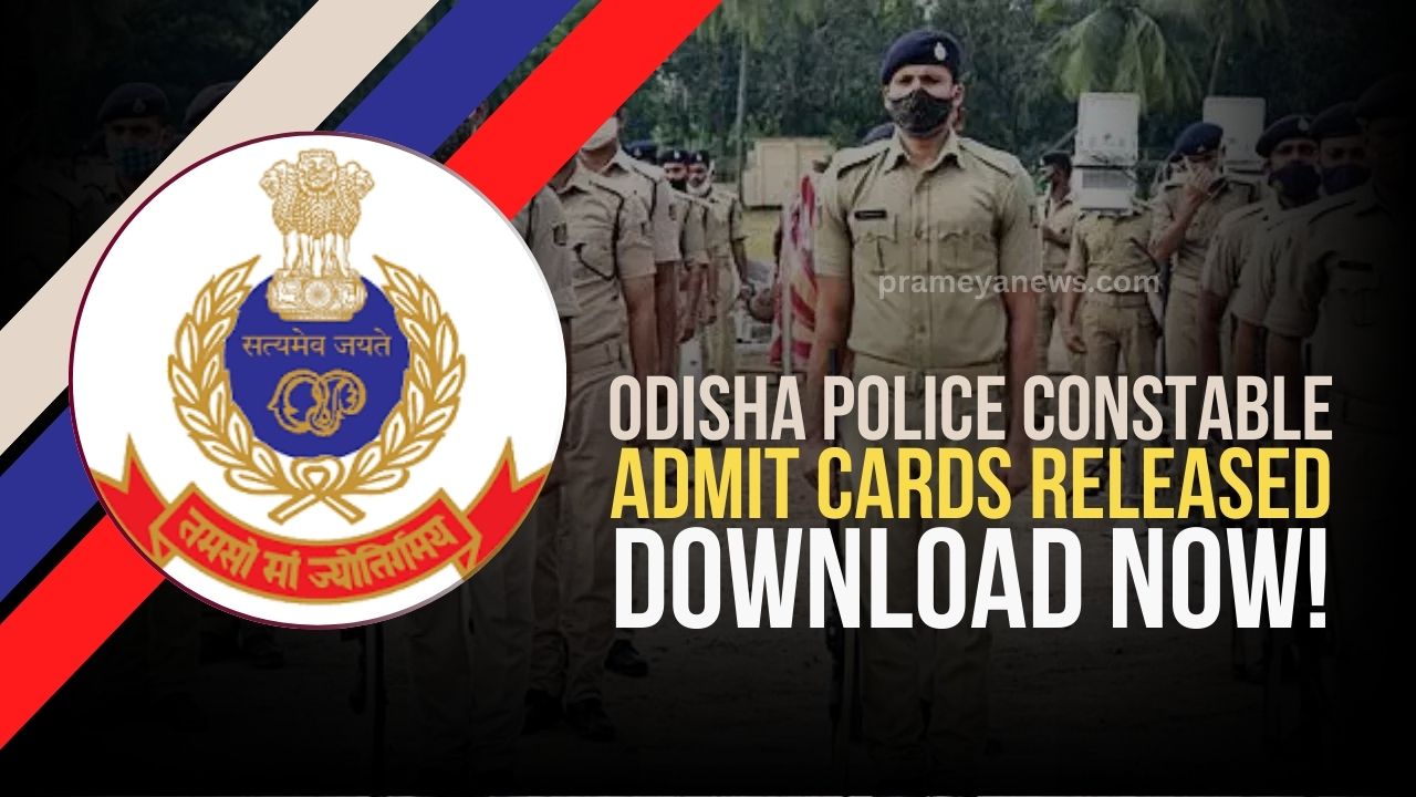 Odisha Police Constable Admit Cards Released: Download Now for December 7th Exam!
