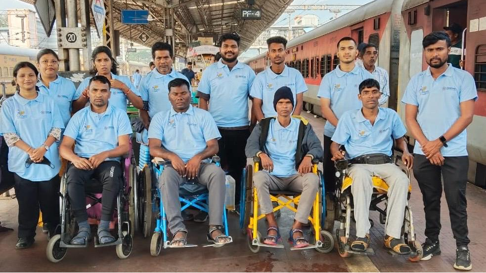 Odisha Para boccia team departs for Visakhapatnam