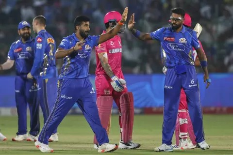 IPL 2025: MI secures Top Spot after they demolish RR by 100 runs