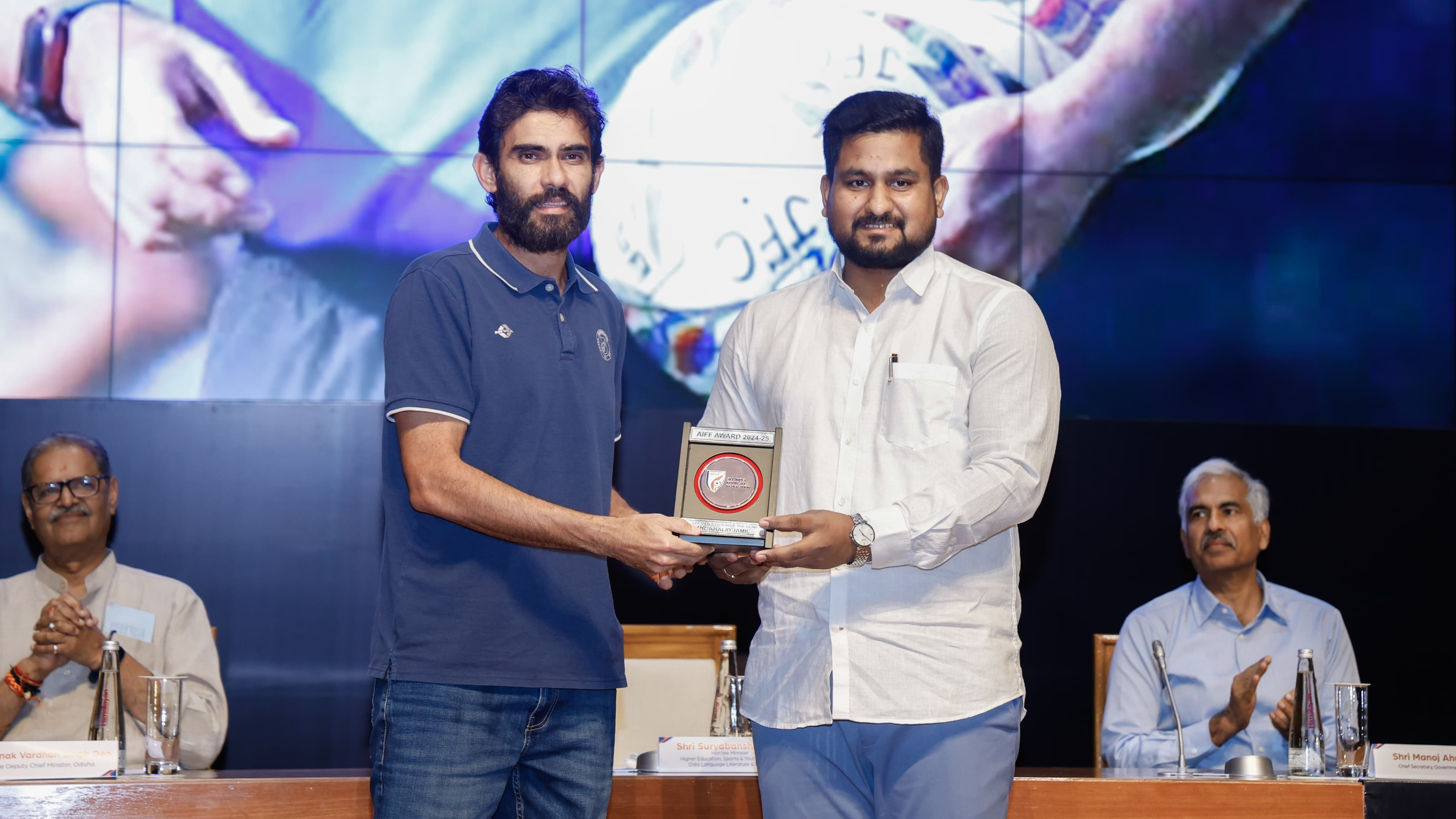 Subhasish,Vishal,Khalid receives AIFF awards 2025