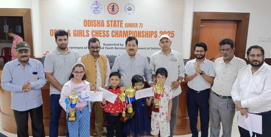 Riyansh & Anannya Win Odisha U-7 Chess Titles