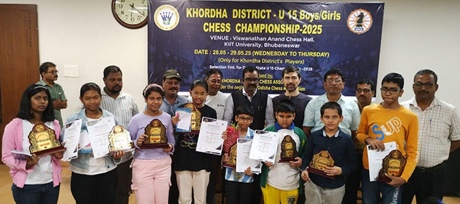 Khordha U-15 Chess 2025: Sattwik & Subhasmita Strike Gold!