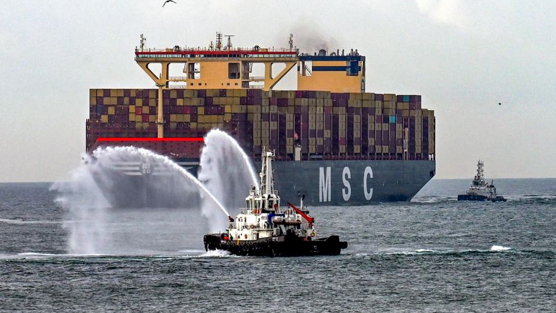 World's Largest Container Ship, MSC Irina, Makes Landmark Debut at Vizhinjam.